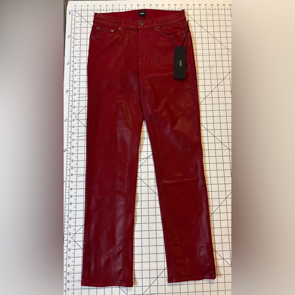 NWT Edwin Women’s Size 27 Cabernet Coated Bree with‎ Regular Hem Jeans